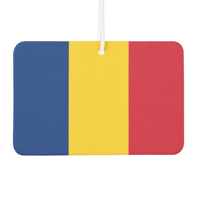 Désodorisant Pour Voiture Fraîcheurs d'air de voiture avec drapeau de Rouman (Devant)