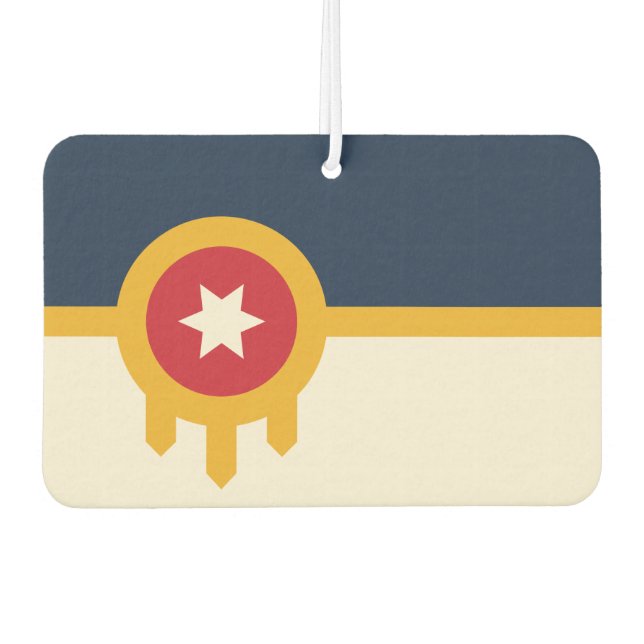 Désodorisant Pour Voiture Fraîcheurs d'air de voiture avec drapeau de Tulsa  (Devant)