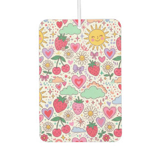 Désodorisant Pour Voiture Frais parfumé esthétique Fraise & Tournesols pour