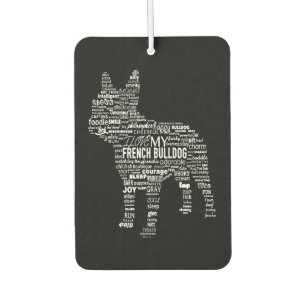 Désodorisant Pour Voiture Frenchie Gift J'aime mon chien taureau français