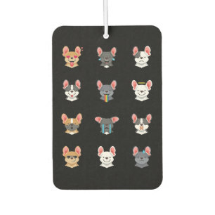 Désodorisant Pour Voiture Frenchie Gift Le visage émotionnel Chien de Franc