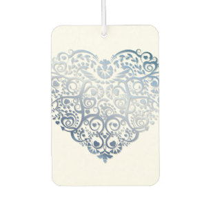 Désodorisant Pour Voiture Freshener de l'air du coeur de Filigree bleu