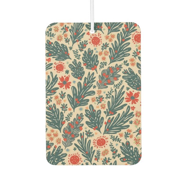 Désodorisant Pour Voiture Fresque à air de Noël (Devant)