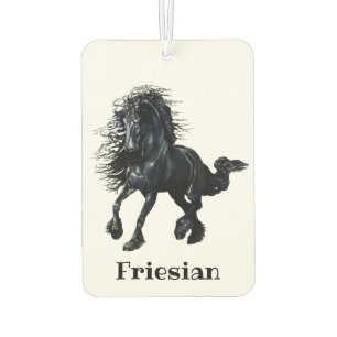 Désodorisant Pour Voiture Friésien, étalon noir, j'aime mon Friésien
