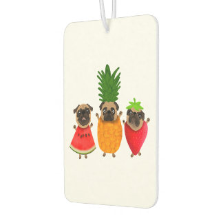 Désodorisant Pour Voiture Fruit amusant Carlin mignon chien cadeau | Pet Lov