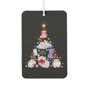 Désodorisant Pour Voiture Funny arbre de Noël hippo  Hippopotame de Noël