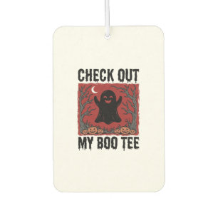 Désodorisant Pour Voiture Funny Halloween Ghost Boo Tee Vintage Vector Desig