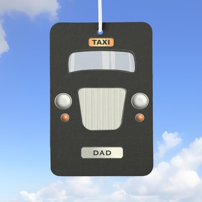 Désodorisant Pour Voiture Funny Personnalisé Taxi noir Voiture Air Freshener (Perfect air freshener to hang in Dad's Taxi! Add his initials!)