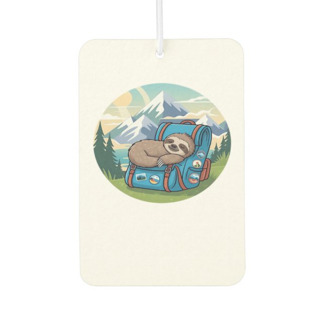 Désodorisant Pour Voiture Funny Sloth Hiking Oversized T-Shirt (Devant)