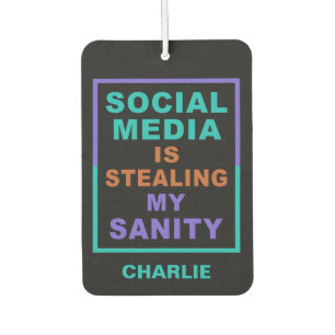 Désodorisant Pour Voiture Funny "Social Media" nom personnalisé air france