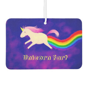 Désodorisant Pour Voiture Funny Unicorn Farting a Rainbow Car Air Freshener