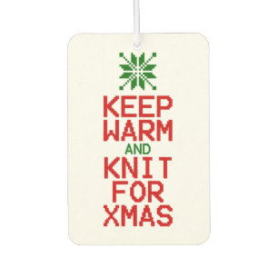 Désodorisant Pour Voiture Gardez chaud et tricot pour Noël