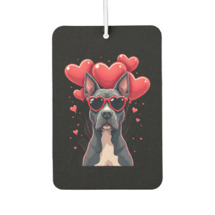 Désodorisant Pour Voiture Gif drôle de Pitbull coeur Saint Valentin Papa Mam