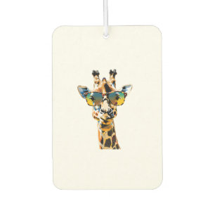 Désodorisant Pour Voiture girafe de lunettes de soleil d'animaux avec lunett
