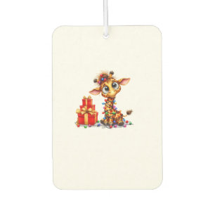 Désodorisant Pour Voiture Giraffes de Noël Lumières Noël Giraffe de Noël