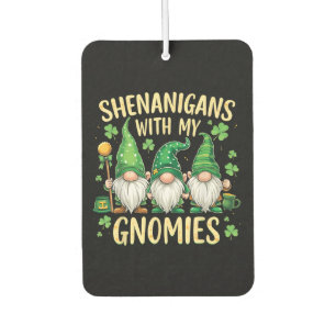 Désodorisant Pour Voiture Gnome de la Fête de la Saint-Patrick Chanceux Trèf