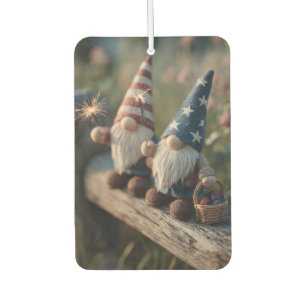 Désodorisant Pour Voiture Gnomes américains patriotiques avec des étincelant