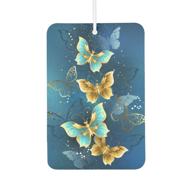 Désodorisant Pour Voiture Golden butterflies (Devant)