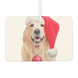 Désodorisant Pour Voiture Golden Retriever Père Noël Air Freshener