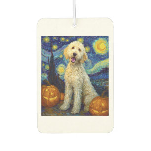Désodorisant Pour Voiture Goldendoodle Chien Mignon Halloween Jack O Lantern