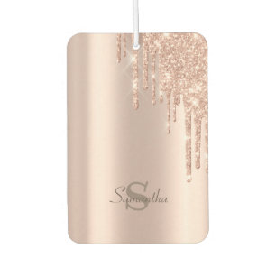 Désodorisant Pour Voiture Gouttes de paillettes en or rose