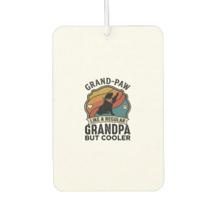 Désodorisant Pour Voiture Grand Paw Grand-père Chien Rétro Coucher de soleil