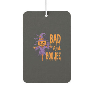 Désodorisant Pour Voiture Graphique d'épouvantail Halloween Bad And Boo Jee