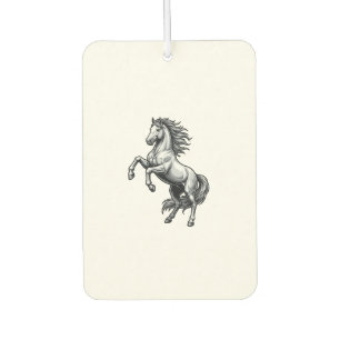 Désodorisant Pour Voiture Gravure Vintage Cheval Cabré Design Vectoriel_1