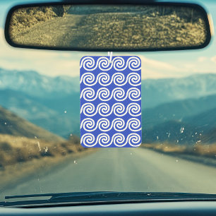 Désodorisant Pour Voiture Grec Meander Key Waves Motif Bleu