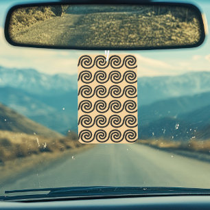 Désodorisant Pour Voiture Grec Meander Key Waves Motif Brown