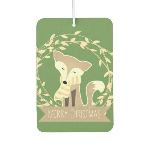 Désodorisant Pour Voiture Green Merry Christmas Fox