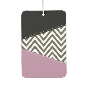 Désodorisant Pour Voiture Gris Zigzag, Gris Chevron, Motif Zigzag, Violet