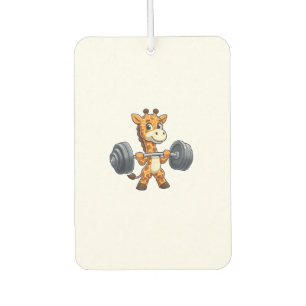 Désodorisant Pour Voiture Gymnase Giraffe Cartoon Poids Lifting Fitness