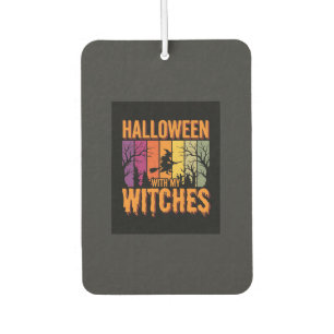 Désodorisant Pour Voiture Halloween Avec Mes Sorcières Rétro Coucher de sole