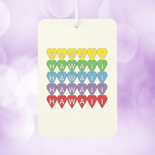 Désodorisant Pour Voiture Hawaii Hearts Rainbow