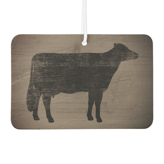 Désodorisant Pour Voiture Holstein Cow Silhouette Style rustique Air Freshen (Devant)