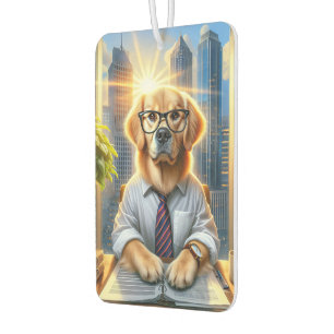Désodorisant Pour Voiture Homme d'affaires Golden Retriever