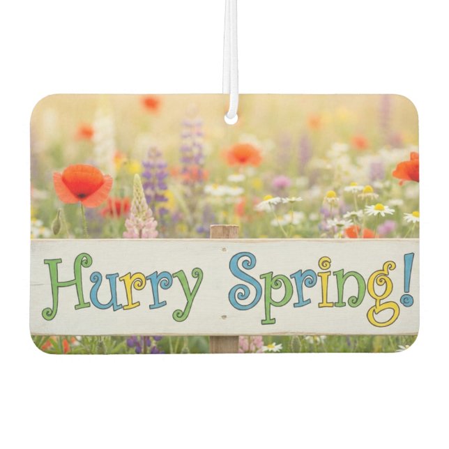 Désodorisant Pour Voiture Hurry Spring! Landscape Rectangle Air Freshener (Devant)