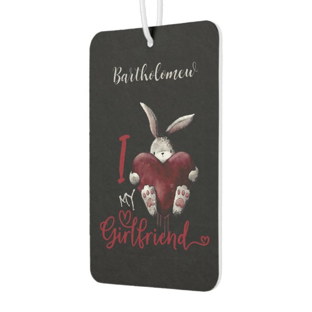 Désodorisant Pour Voiture I Love My Girlfriend Gothic Personalized (Gauche)