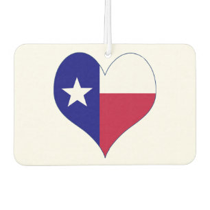 Désodorisant Pour Voiture I Love Texas Flag Heart