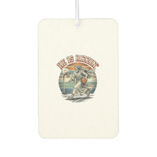 Désodorisant Pour Voiture Il est Rizzin Vintage Basketball Religious T-Shirt
