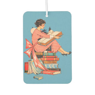 Désodorisant Pour Voiture Illustration d'amour de livre vintage