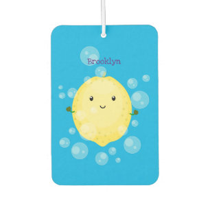 Désodorisant Pour Voiture Illustration de bulles de caricatures de citron mo