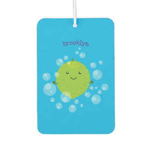 Désodorisant Pour Voiture Illustration de bulles de chaux vert mou