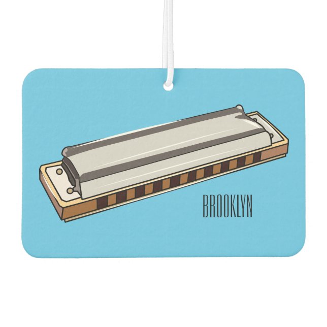 Désodorisant Pour Voiture Illustration de dessin d'Harmonica (Devant)