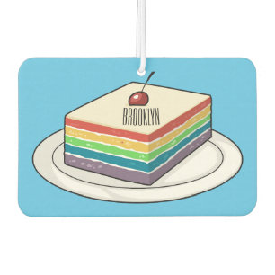 Désodorisant Pour Voiture Illustration de gâteau arc-en-ciel