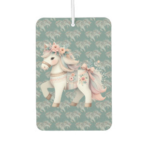 Désodorisant Pour Voiture Illustration de l'Imaginaire Floral Pastel Horse