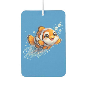 Désodorisant Pour Voiture Illustration de poisson-clown heureux dans la vie 