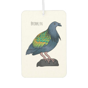 Désodorisant Pour Voiture Illustration d'oiseau de pigeon de Nicobar