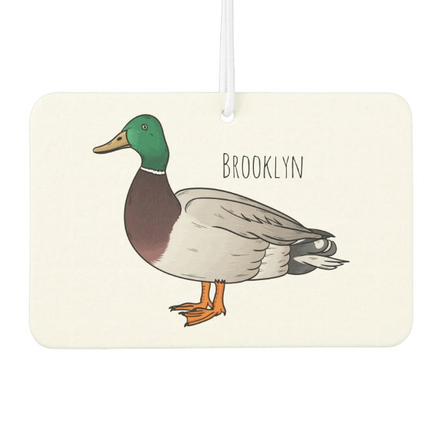 Désodorisant Pour Voiture Illustration du canard de Majard (Devant)